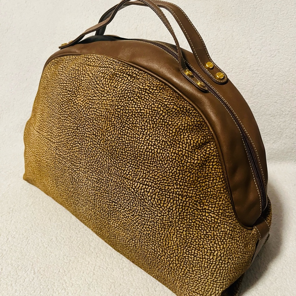 Borbonese Redwall Quail Suede Handbag - Picture 10 of 10